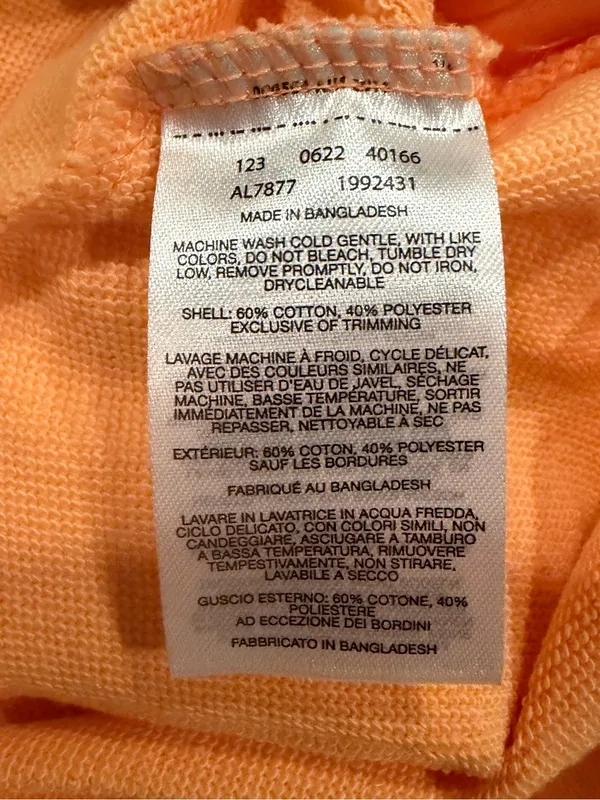 Columbia Womens Orange Trek French Terry 1/2 Zip Sweatshirt Size XS - Image 6