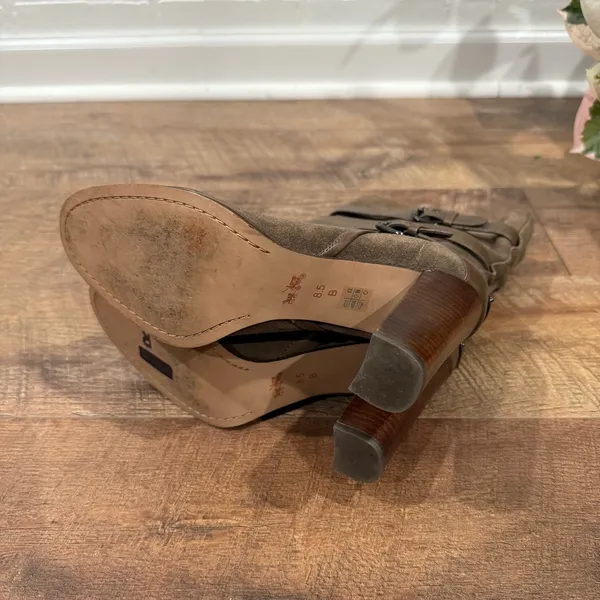 Coach Alexandra Fatigue Green Mid-Calf Bootie Olive Heeled Boots - Image 15