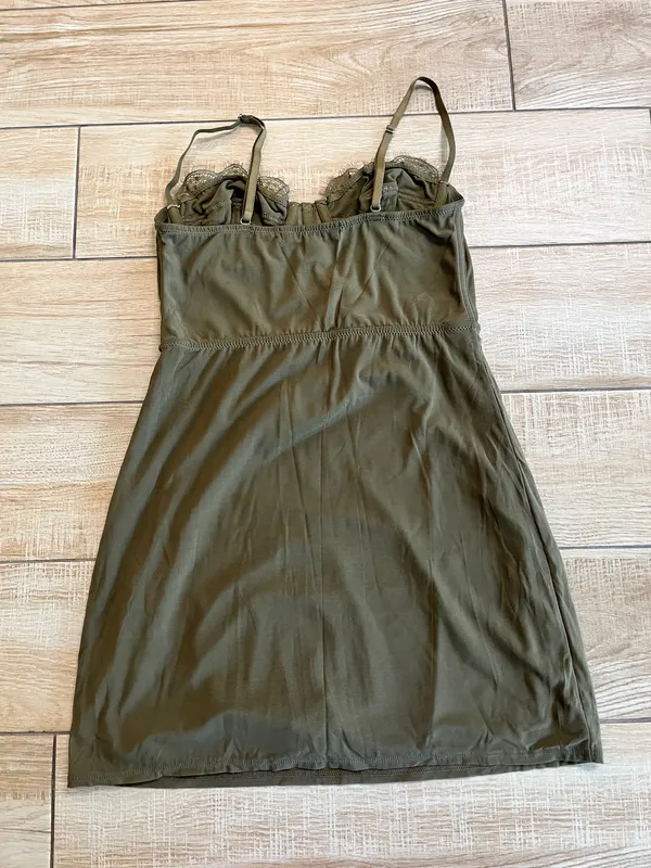 Womens Urban Outfitters Green Lace Mini Lingerie Dress - S - Image 4