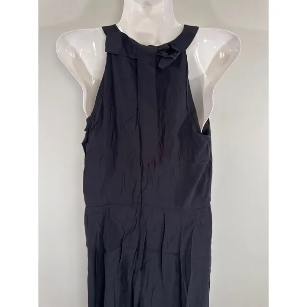 Ann Taylor Midi‎ Dress Black Womens 2 Halter Bow Back Sleeveless LBD Classic - Image 6