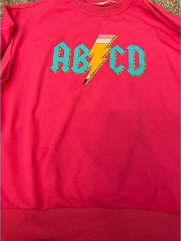 Teacher sweatshirt Pink - Image 2