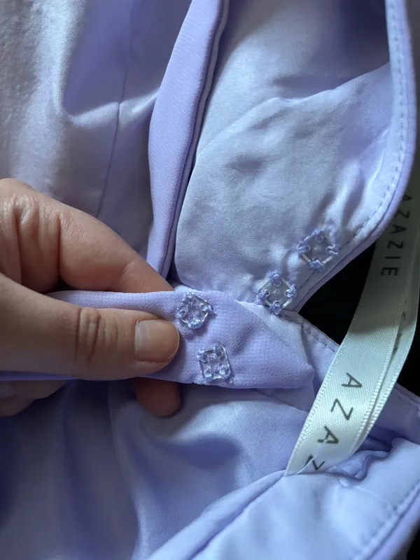 Azazie Custom Size Lilac Bridesmaid Dress - Image 5
