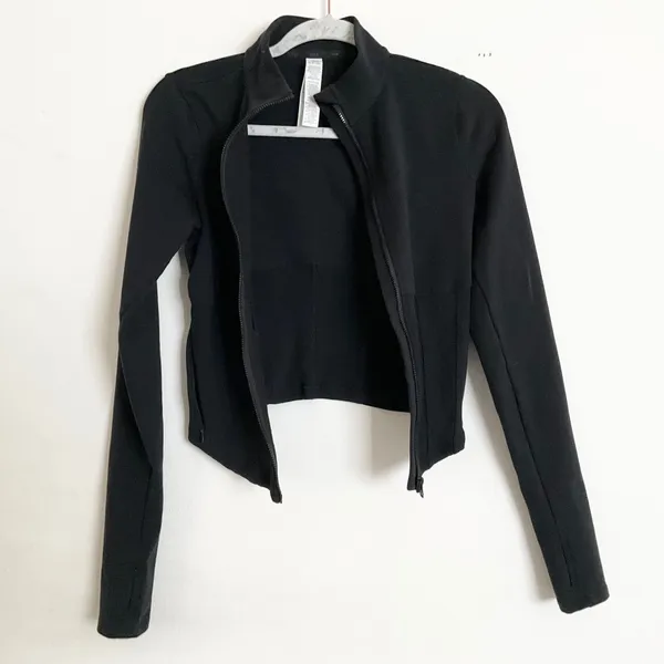Alo Yoga Airbrush Corset Full Zip Jacket Black S - Image 4