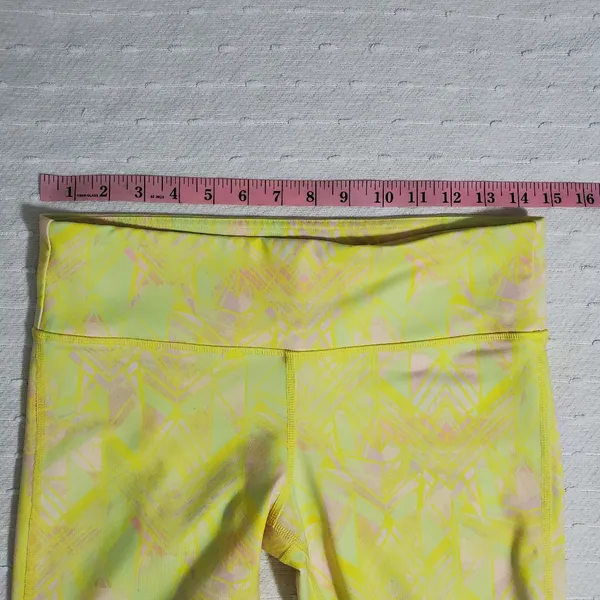 Alo Yoga Alo Goddess‎ Indio Zest High Waist Leggings Yellow & Gray. Size M - Image 4