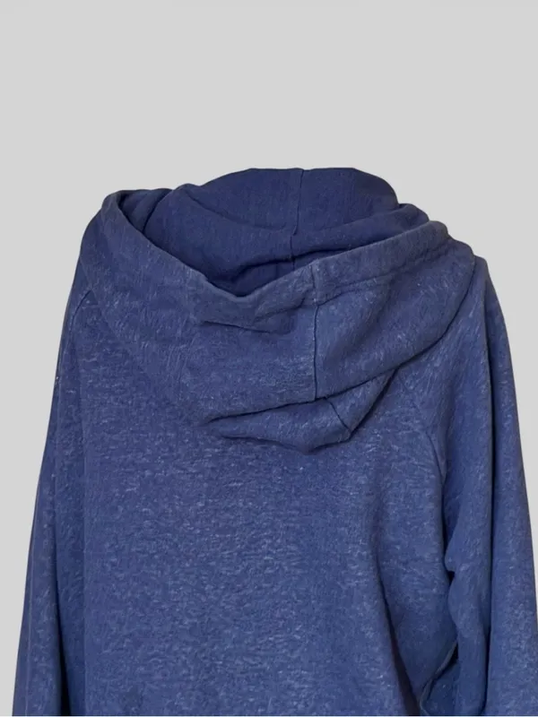 Nike Blue Pullover Hoodie with Black Logo - Image 5