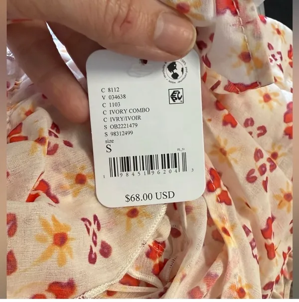 NWT Free People Fearless Floral Ruffle Tank Top Size S 🌸 - Image 8