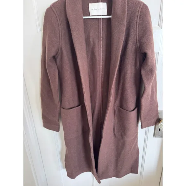 Babaton The Group brown merino wool coat size xs - Image 2