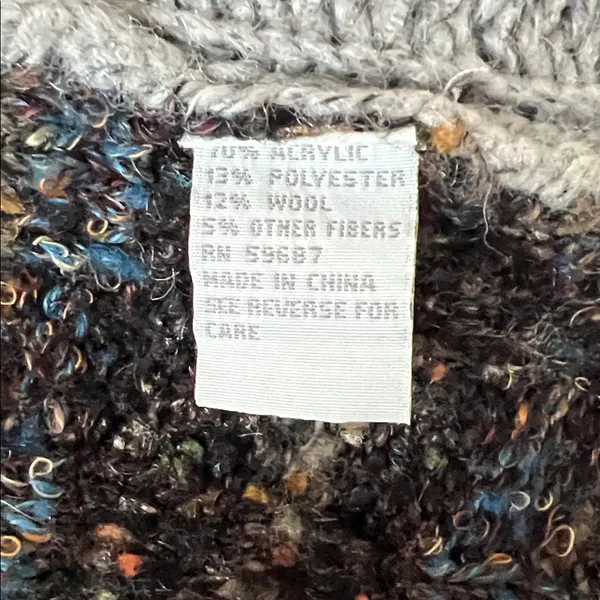 Curio Patchwork Cardigan Sweater oversized - Image 8
