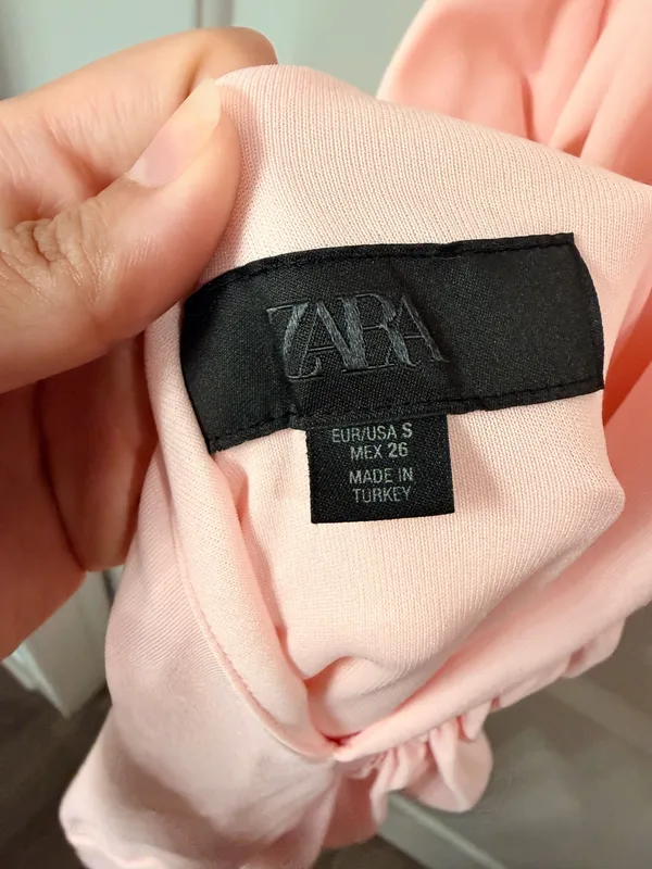 ZARA Pink Ruched Dress Halter - Image 7