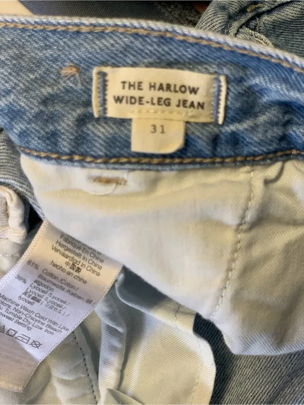 Madewell The Harlow Wide Leg Light Blue Jeans - Women's Size-31 90’s Minimalist - Image 3