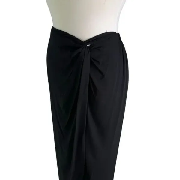 Aqua Swim Womens Black Sarong Beachwear Skirt Cover Up Size XS/S NWT - Image 5