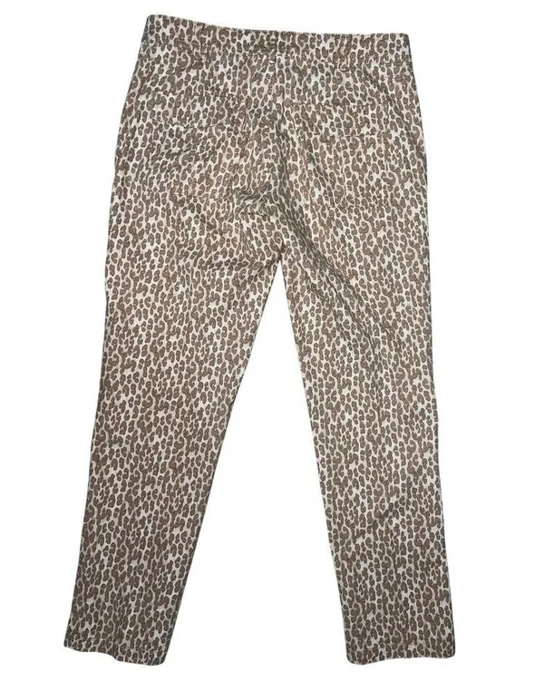 Anthropologie Pants the Wanderer Leopard Print Utility Beige Straight size 29 - Image 5