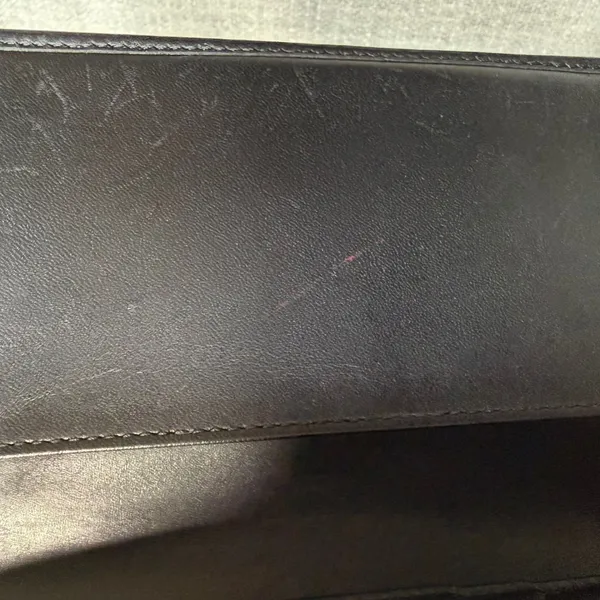 Coach Vintage Signature Monogram Slim Envelope Wallet Brown Canvas Leather‎ Trim - Image 4