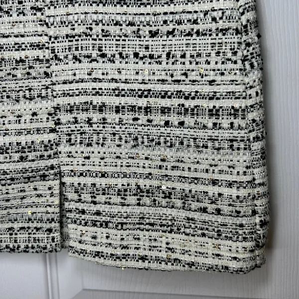 NWT‎ Altar'd State Boucle Tweed Mini Skirt White Gold Career Party Holiday XL - Image 3