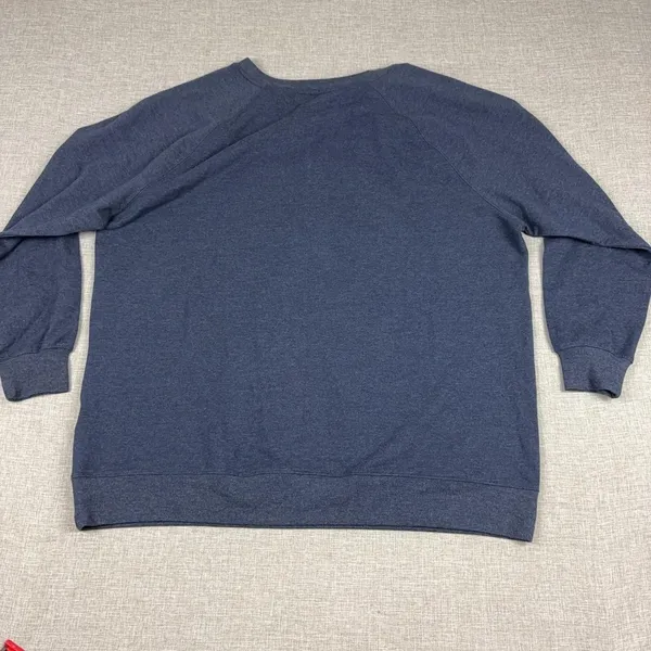 Wildfox Sweatshirt Womens XL Blue Crewneck Raglan Good Vibes Graphic Pullover - Image 8