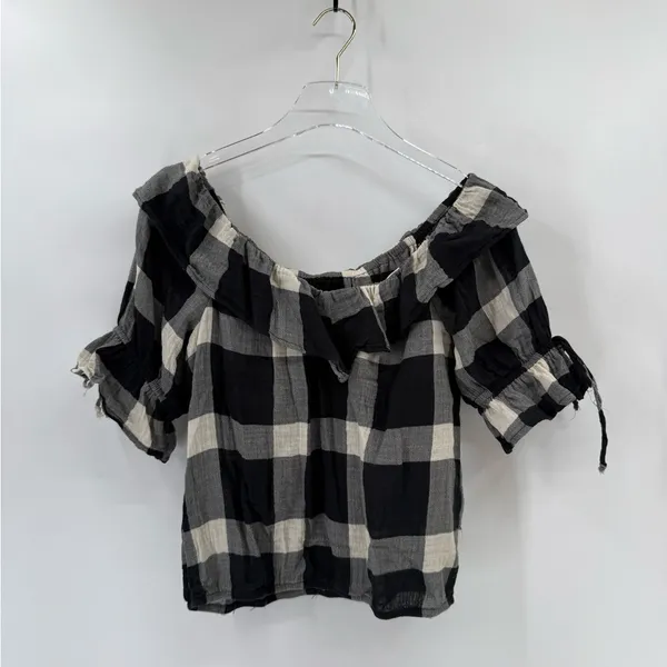 Anthropologie Ruffled Boat‎ Neck Top size xs - Image 6