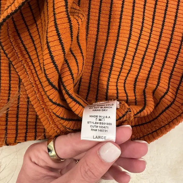 Blue Blush Los Angeles Orange Striped 2 piece casual Set! Size medium! - Image 7