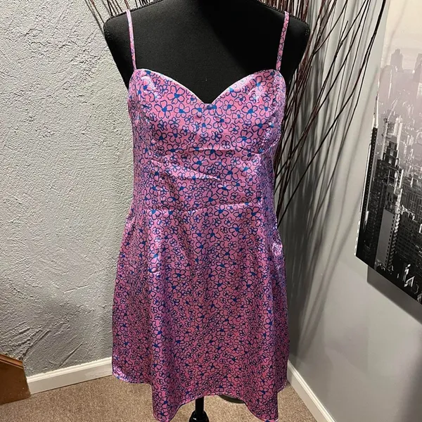 🍒Urban Thread Pink Mini Slip Ddress Size 14🍒 - Image 4
