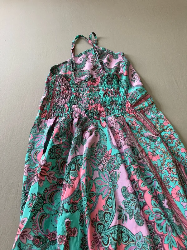 Boho Paisley Floral Maxi Summer Dress - Image 6