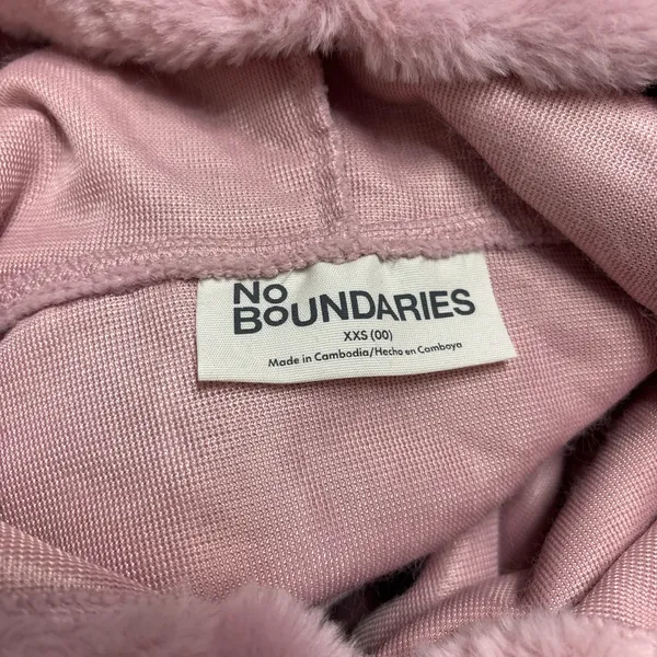 No Boundaries Pink Heart fuzzy hoodie and jogger set Size 00/XS - Image 5