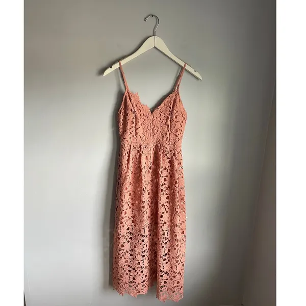 ASTR the Label Pink Mauve Lace Dress size Small Coquette Bridal Shower Communion - Image 2