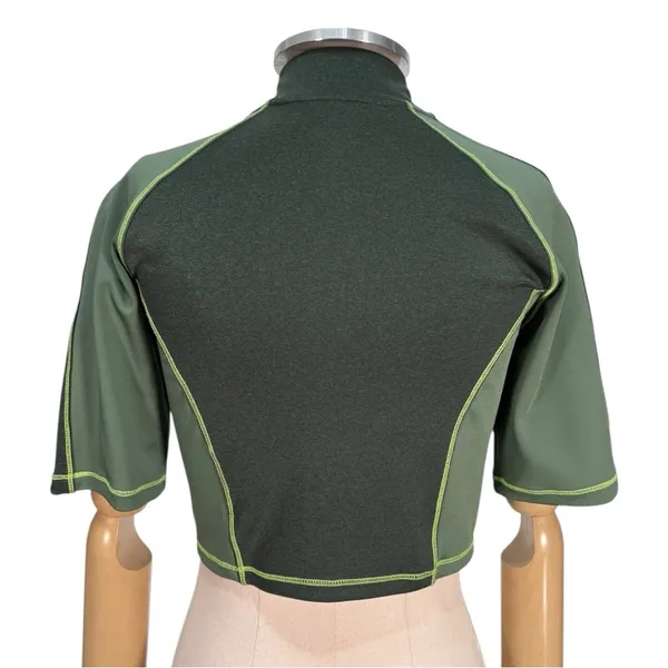 Good American The Dual Life Zip Up Crop Top Size 4 US Large - Image 5