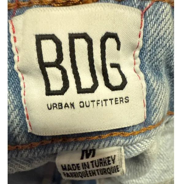 Urban Outfitters BDG Blue Light Wash Distressed Mini A-Line Denim Jean Skirt M - Image 4