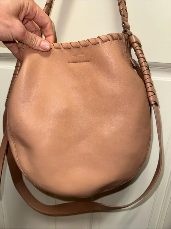 AllSaints Nude Pink Courtney Hobo Bag - Image 2