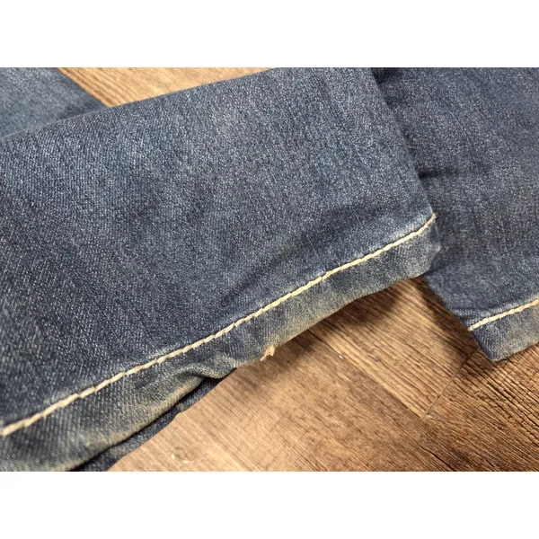 Live Hard Play Hard Rhinestone Bling Pocket Bootcut Western Jeans Denim Size 8 - Image 6