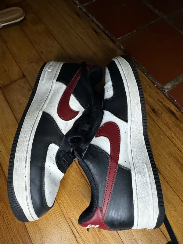 Nike Air Force 1 07’ in the Black Summit, White and Dark Team Ref - Image 3