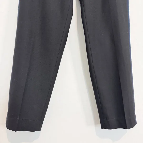 Club‎ Monaco Ryanne Pants Size 4 Black Wool Tuxedo Stripe Trouser Dark Academia - Image 5