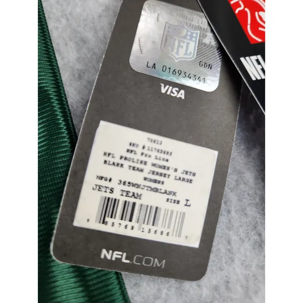 NFL Pro‎ Line New York Jets Football NY Blank Jersey Women's Size LARGE NEW - Image 2