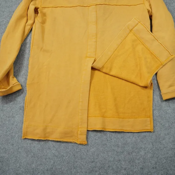 Pilcro Anthropologie Mustard Yellow Shirt Split Back Henley Top XS Cotton Casual - Image 6