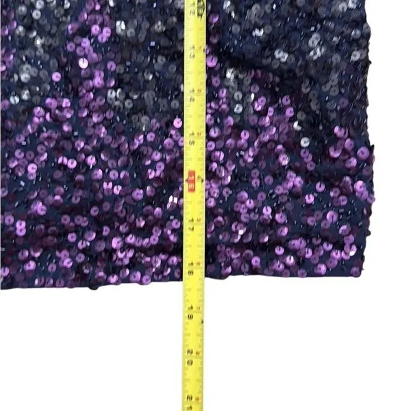 NWT Anthropologie Let Me Be Ombre Cropped Sequined Blouse Medium - Image 9