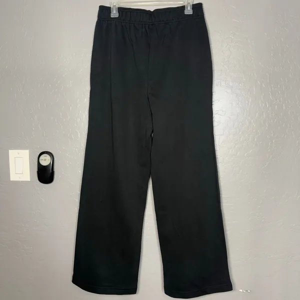 Fabletics Year Round Terry Wide Leg Sweatpants, Black, L - Image 2