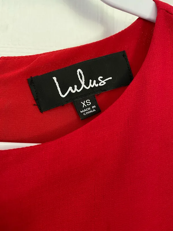 Lulu's Shift and Shout Red Shift Dress Excellent Condition Size XS - Image 6