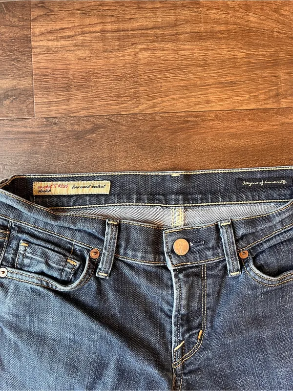 Citizens of Humanity Crochet h 234 Low Waist Bootcut Jeans Women 27 Y2K - Image 2