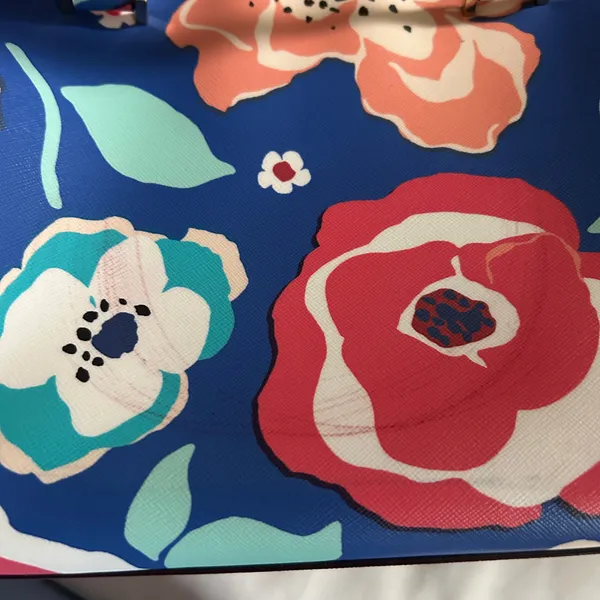 kate spade floral satchel blue - Image 4