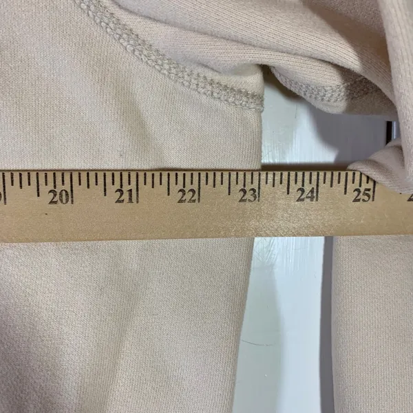 American Eagle Y2K Cream Sherpa Lined Zip Hoodie Athletic Fit‎ Large Eagle Logo - Image 10
