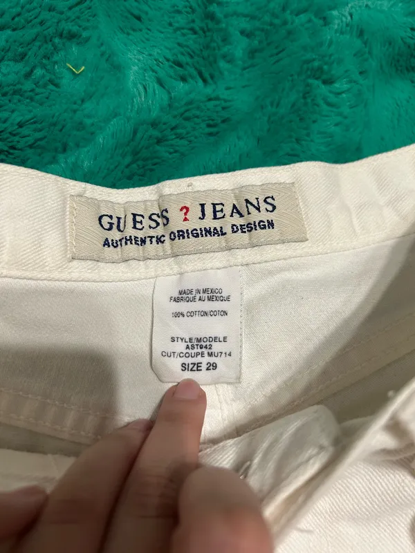 Guess White Shorts Denim High-Waisted - Image 2
