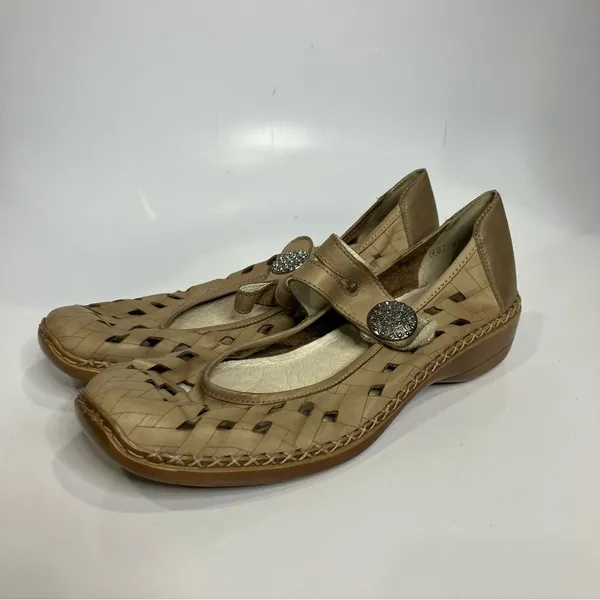 Rieker Doris 75 cut out shoes‎ tan size 40 - Image 4