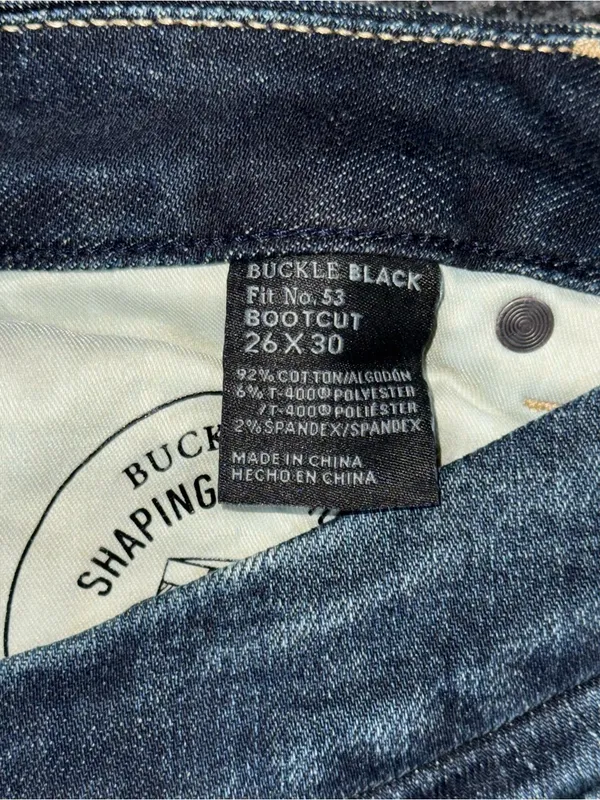 Buckle Black NWT Fit No 53 Mid Rise Bootcut Jeans Women’s 26x30 Dark BBW5614S - Image 8