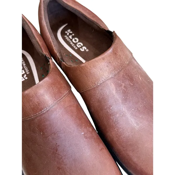 Klogs Mission Women's Size 10 Brown Leather Slip Resistant Work Clogs Comfort - Image 5