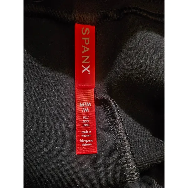 Spanx Womens Black Double Split Hem Wide Leg Perfect Pants Medium Tall - Image 4