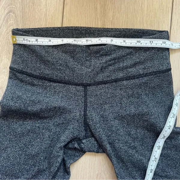Lululemon Wunder Under Pant III Heathered Herringbone Heathered Black Size 6 - Image 12
