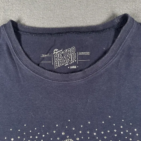 Auburn Shirt Womens Large Retro Brand Long Sleeve Rhinestone Graphic Tee Tigers‎ - Image 2