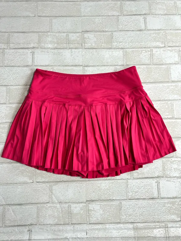 Gold Hinge Pleated Active Mini Skirt - Hot Pink Size Large Tennis Golf - Image 4