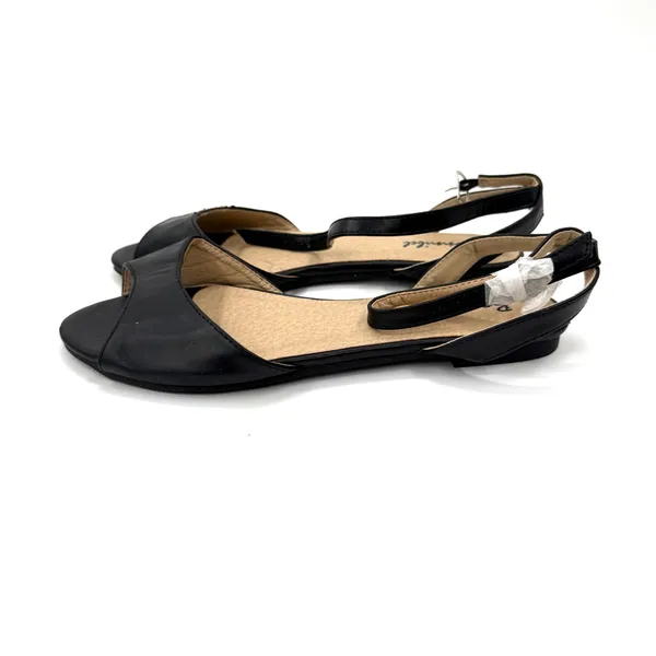 Black Strappy Flat Sandals With Ankle Buckle Casual Summer Comfort Style Designs - Image 7