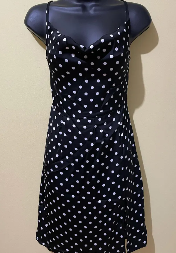 Black polka dot Cami dress New Size XS - Image 4