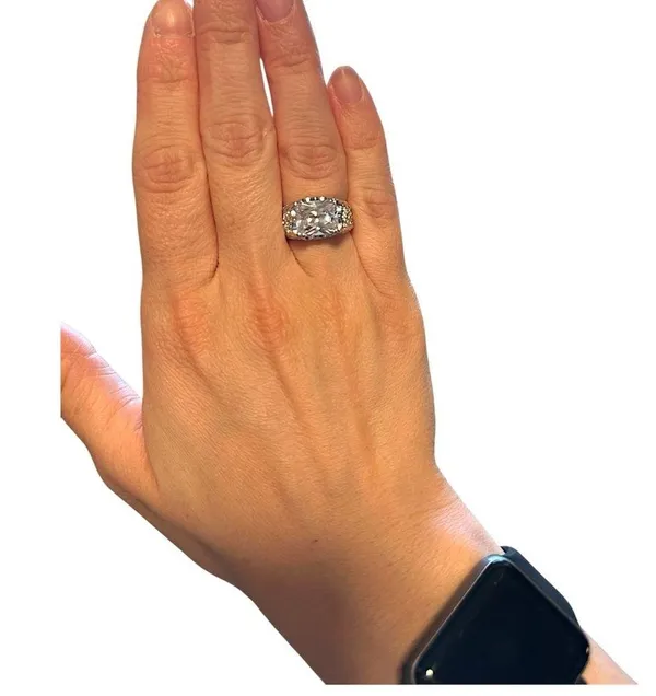 Vintage Elegant Silver Ring - Image 2
